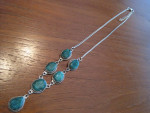 Necklace Southwestern Malachite and Sterling Silver gem stone gorgeous