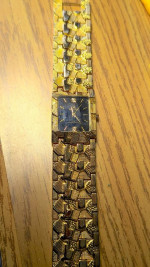 18K Gold Nugett Style plated Vintage Bulova watch
