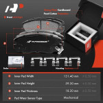 A-Premium Front and Rear Drilled and Slotted Disc Brake Rotors + Ceram