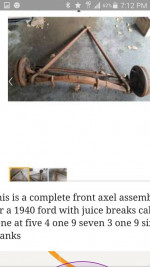 1940 ford complet front end with juice breaks