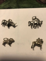 Solid silver (925) animal pendants