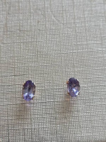 Estate 14k Yellow Gold 1ct. TW Amethyst Stud Earrings