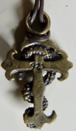 Serpent on a Cross Pendant