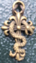 Serpent on a Cross Pendant
