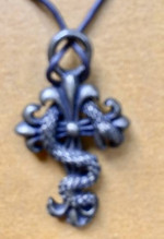 Serpent on a Cross Pendant