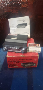 Vintage Sears Dashmate Stereo 8 Track Tape AM/FM Radio NEW
