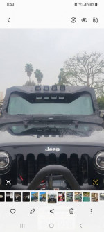 Jeep Cowl visor light bar 2018 to 2024 jeep