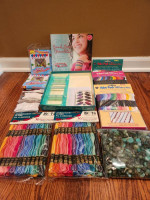 💥NEW💥Bracelet Loom Kits/Embroidery Floss/DRUK Beads+FREE Bobbins