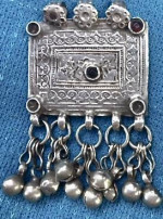 Pendant Vintage Tribal Rectangular with Dangles