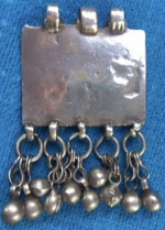 Pendant Vintage Tribal Rectangular with Dangles