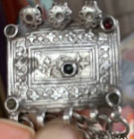Pendant Vintage Tribal Rectangular with Dangles