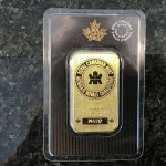 1 oz Gold Bar - Royal Canadian Mint New Design (In Assay)