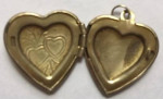 Heart Locket Charm Small Gold Colored ~ Opens