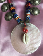 Necklace Shells and Beads Handmade One of a Kind