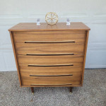 5 Drawer Vintage MCM Low Boy Dresser