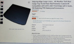 *NEW* Ford Edge 2015- 2021 Rear Cargo Mat