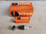 10 NOS Vintage #6 Titan Spark Plugs 14MM Thread Car Truck