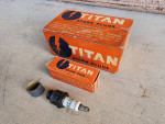 10 NOS Vintage #6 Titan Spark Plugs 14MM Thread Car Truck