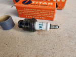 10 NOS Vintage #6 Titan Spark Plugs 14MM Thread Car Truck