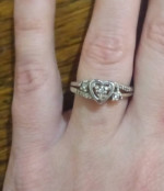Heart shaped diamond ring