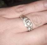 Heart shaped diamond ring