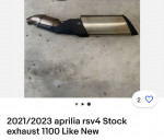 2021/2023 Aprilia rsv4 stock exhaust, 1100