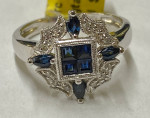 Amazing White Gold Sapphire Fashion Ring