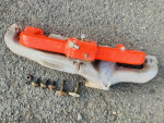 Chevy straight 6 intake & exhaust manifold with carburetor