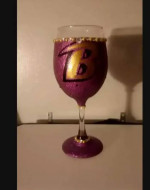 HOME MADE RAVENS AND STEELERS GLASSES..ALL 3 FOR $25.00...
