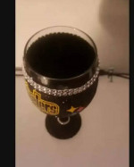 HOME MADE RAVENS AND STEELERS GLASSES..ALL 3 FOR $25.00...