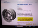 Wheels 15 x 7 Rally Wheels Pontiac Set of 4