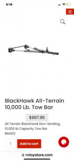 Blackhawk Tow bar RV 10,000 all terrain 2