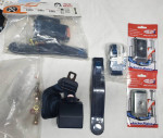 3 point Autoloc seatbelts with center lap belt, mounting plates NEW