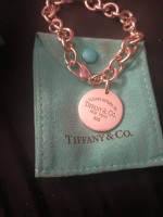 Tiffany & Co vintage round dog tag bracelet