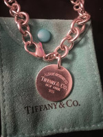 Tiffany & Co vintage round dog tag bracelet