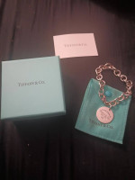 Tiffany & Co vintage round dog tag bracelet