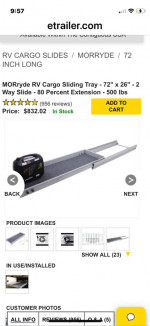 MorRyde RV or work truck 2 way slide out drawer
