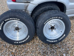 MICKEY THOMPSON 255/60/15 TIRES ON WHEELS