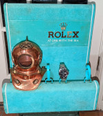 ROLEX SUBMARINER SEA DWELLER WATCH DISPLAY "AT ONE WITH THE SEA"