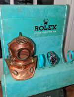 ROLEX SUBMARINER SEA DWELLER WATCH DISPLAY "AT ONE WITH THE SEA"