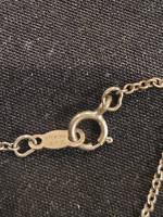 Estate Vintage Sterling Silver TEXAS Charm on 18.25in Round Link Chain