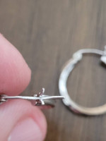 Estate 14K 2 Tone 3/4 Inch Twist Hoop Earrings