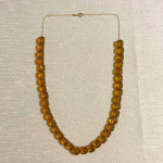 GENUINE 14K Gold Chain Necklace with Amber Gem Stones