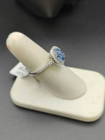 Simulated 2 Carats Tanzanite Ring oval cut