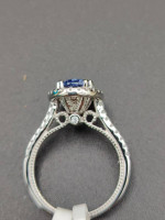 Simulated 2 Carats Tanzanite Ring oval cut