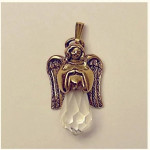 VINTAGE Avon Guardian Angel Pendant & Sterling Silver Cross Necklace