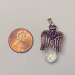 VINTAGE Avon Guardian Angel Pendant & Sterling Silver Cross Necklace
