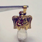 VINTAGE Avon Guardian Angel Pendant & Sterling Silver Cross Necklace