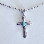VINTAGE Avon Guardian Angel Pendant & Sterling Silver Cross Necklace