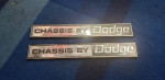 Vintage New Old Stock "Chassis By Dodge" Metal Badge Emblem